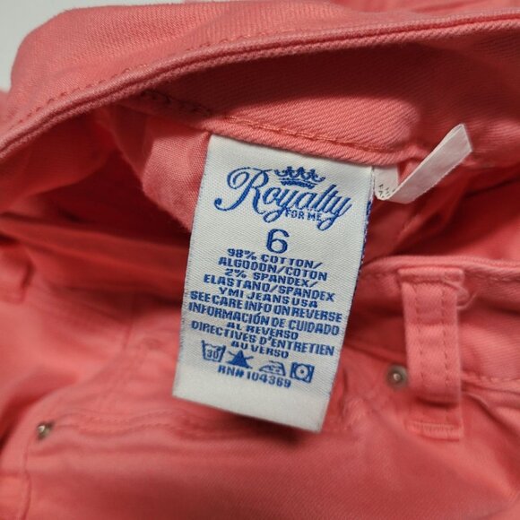 Royalty For Me Pedal Pusher Capri Pink Melon Womens Size 6 Summer Spring - Picture 7 of 9